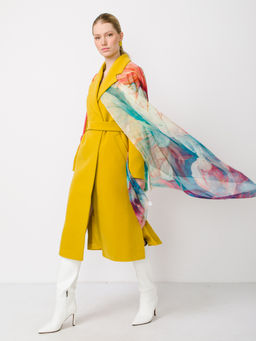 Большой мягкий очень нежный двусторонний палантин в стиле арт-деко - Tantino фото 2