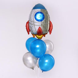 Воздушные шары, букет «Ракета», набор 7 шт.