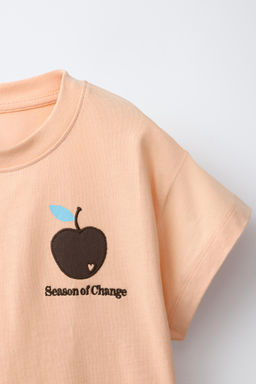 CAMISETA PARCHE BORDADO / Naranja - Zara фото 4