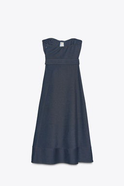 STRAPLESS BELTED DRESS - Zara фото 5