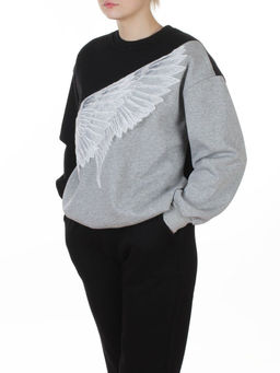 3412/3413 BLACK Костюм спортивный утепленный женский (95% хлопок, 5% эластан)