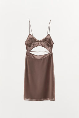 CUT-OUT DRESS WITH BEADS - Zara фото 6