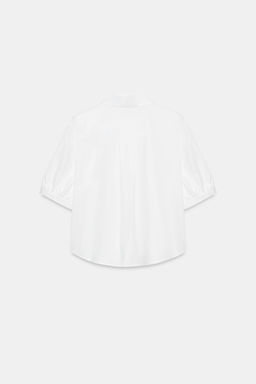 CAMISA POPEL?N PERLAS / Blanco - Zara фото 2