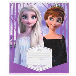 Цена за 10 шт. Тетрадь 12 листов, линейка, Холодное сердце 5 видов МИКС - Disney фото 5