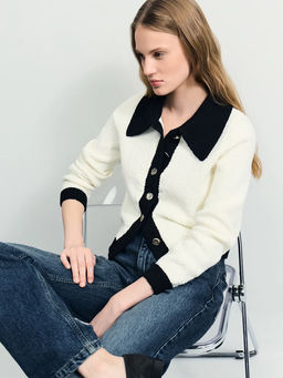 Кардиган с контрастным воротником / Zarina