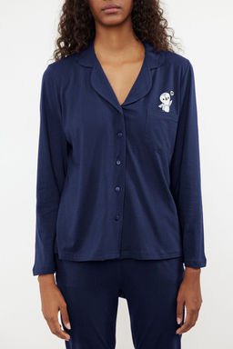 Trendyolmilla Bordo %100 Pamuklu Penguen Bask?l? Orme Pijama Tak?m? THMAW23PT00151  фото 10