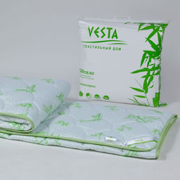 Одеяло обл. 172х205 см, бамбуковое волокно, ткань глосс-сатин, п/э 100% - Vesta фото 2