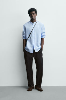 PANTAL?N RELAXED FIT ALGOD?N - LINO / Negro