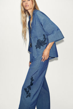 FLORAL KIMONO SHIRT - Zara фото 4