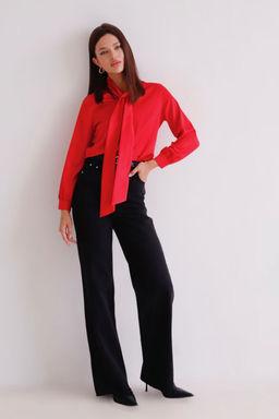 Martichelli Блуза с завязками красная  фото 5