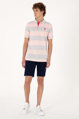 Erkek Regular Fit Pudra Polo Yaka _izgili Ti__rt Sepette S_rpriz _ndirim - U.s. polo assn фото 4