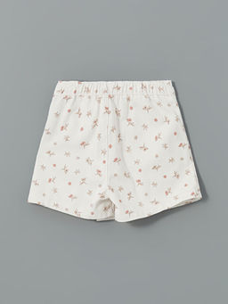 Beli Lastikli ?i?ekli K?z ?ocuk ?ort Etek