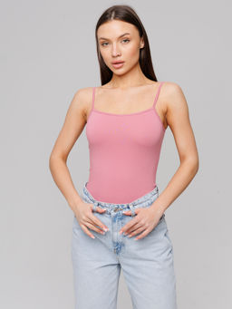 Женская майка на бретелях Lingeamo брусничный ЛТ-07 (22)  фото 5