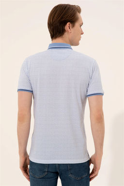 Мужская темно-синяя футболка с воротником поло - U.s. polo assn фото 11