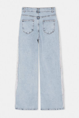 Limited Edition Ac?k Mavi Puskul Detayl? Yuksek Bel Wide Leg Jeans TWOSS26JE00242 - Trendyolmilla фото 7