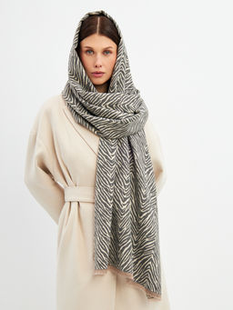 В составе шерсть и кашемир! теплый двусторонний палантин - Tantino фото 12