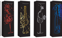 Цена за 12 шт. Пакет подарочный 12х35х9 / 139 /уп 12/960/под бутылку