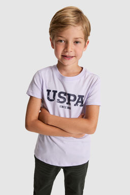Erkek Гocuk Lila Bisiklet Yaka Basic TiЕГrt - U.s. polo assn фото 3