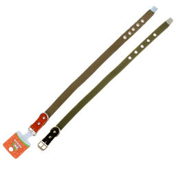 Ошейник брезентовый однослойный, 50 х 2 см, ОШ 25-35 см, хаки - Пижон фото 7