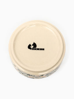 Миска керамическая Собачья радость 200 мл - 10.510.54 см, бежевая - Пижон фото 6