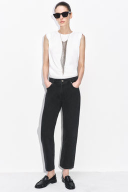 ZW COLLECTION MID-WAIST FULL LENGTH JEANS - Zara фото 18
