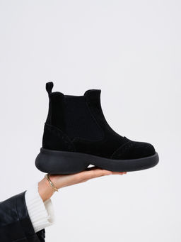 Челси 332.927bl. Черная замша/Байка