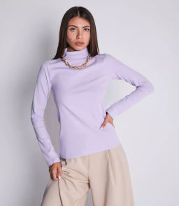 Водолазка #КТ6021, лавандовый