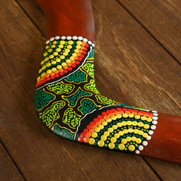 Сувенир Бумеранг с точечной росписью коричневый 40х7х1 см МИКС - Simaland фото 4