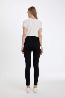 Джинсовые брюки с высокой талией длиной до щиколотки - Defacto фото 8