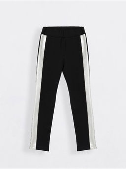 Легинсы дев. MINI URBAN NEW, р. 98-116 - nero-silver