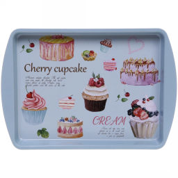 Цена за 3 шт. Поднос жестяной "Вкусняшки" 20*14см