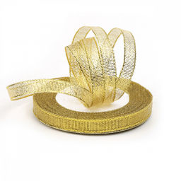 Лента парчовая 10мм упаковочная золото Magic4Hobby уп. 22,85м (1м)