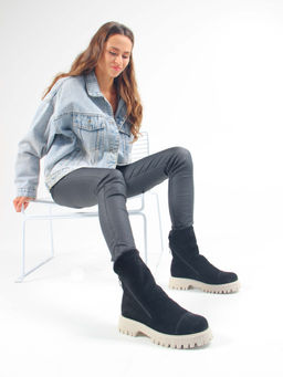 Ботинки EDART 233.1541 be. Черный замша/шерсть