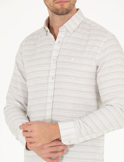 Haki Slim Fit Uzun Kollu G_mlek