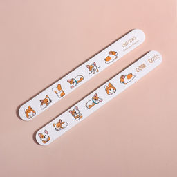 Цена за 2 шт. Пилка для ногтей Корги, прямая, 180/240 грит, 18 см - Qf фото 2