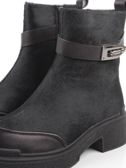 04-HSM704 BLACK Ботинки зимние женские (натуральная кожа, натуральный мех)