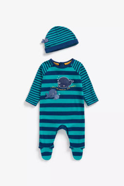 Mothercare / Комплект детский: комбинезон бельевой/шапочка