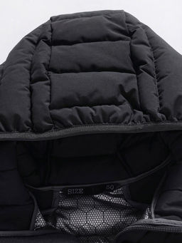 Куртка мужская стёганая с капюшоном с графеновой подкладкой черного цвета 9623_1Ch