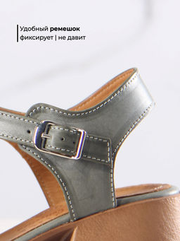 Босоножки 5035.23663bе.Вакса хаки+коричневый