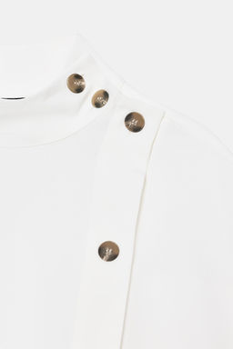 SHIRT WITH CONTRAST BUTTONS - Zara фото 9