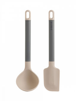 Набор кухонных принадлежностей из 2 шт. бежевый силикон, нейлон, ПП
