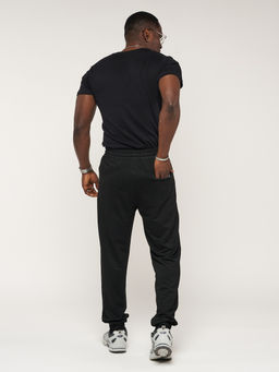 Брюки джоггеры спортивные большого размера мужские черного цвета 006Ch - FUYOUKAI фото 5