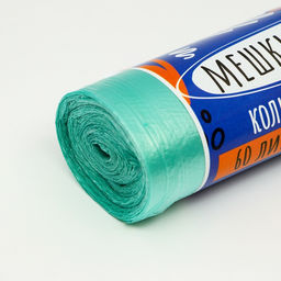 Мешки для мусора в рулоне UpakLand=60 л, зеленый, ПНД, 9 мкм, 20 шт. - UPAK LAND фото 2