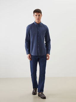 Regular Fit Uzun Kollu Erkek Dokulu G?mlek