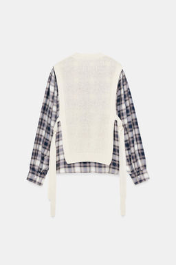 CHECK SHIRT WITH WAISTCOAT - Zara фото 6