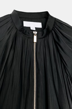 CHAQUETA BOMBER SATINADA / Negro - Zara фото 8