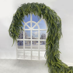 Гирлянда хвойная "Зимняя сказка" 2,7 м, резина, Зеленый