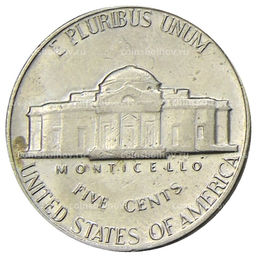 Монета 5 центов 1970 года S США