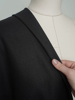 Шерсть костюмная Твид цв.Черный, ш.1.45м, шерсть-50%, п/э-50%, 250гр/м.кв - Купава фото 3