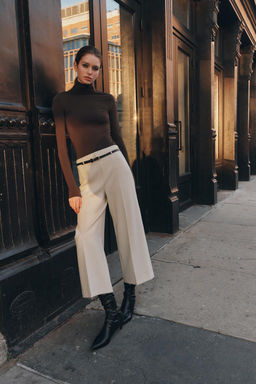 ZW COLLECTION BELTED CULOTTES - Zara фото 7